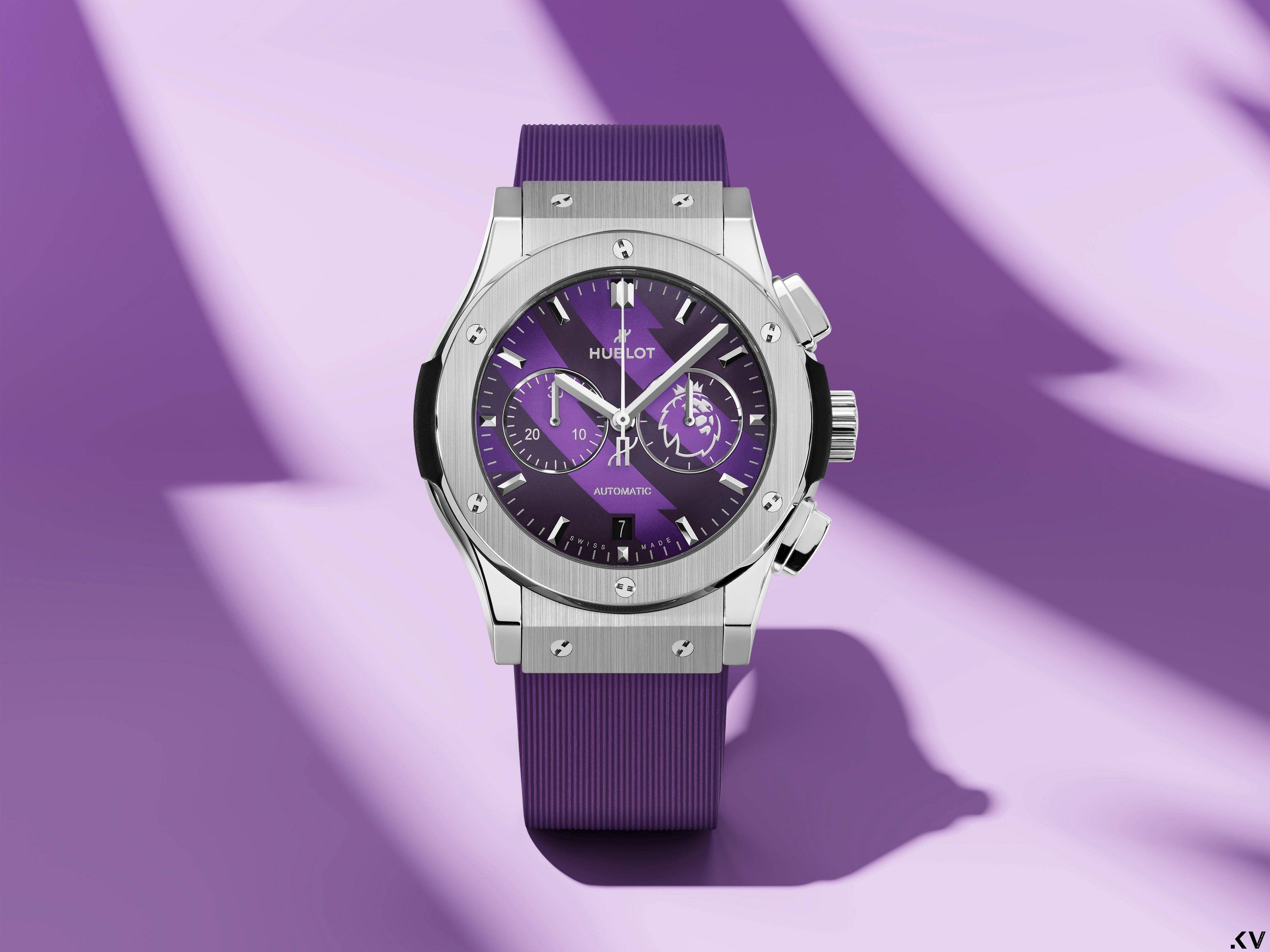 HUBLOT紫色雄狮表好霸气　英超足球迷一眼认出 奢侈品牌 图1张